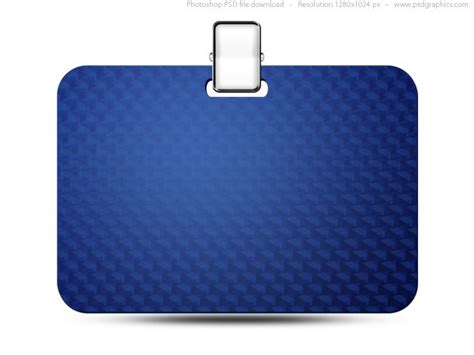 Name tag icon, blue identification card (PSD) | PSDgraphics