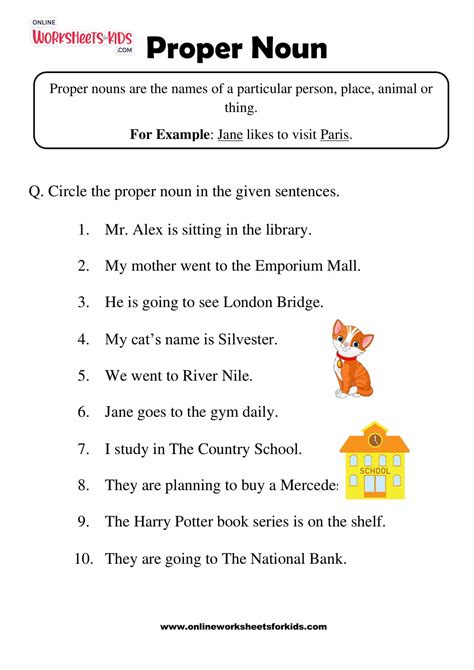 Proper Noun Worksheets 01