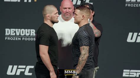 UFC 242: Khabib Nurmagomedov vs. Dustin Poirier Summer Staredown - MMA ...