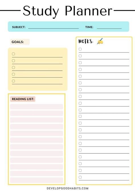 17 Free Study Plan Templates to Edit, Download, and Print (2022)