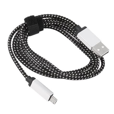 1M Nylon Braided Micro USB Data Cable V8 Charger Cords for Cell Phone ...