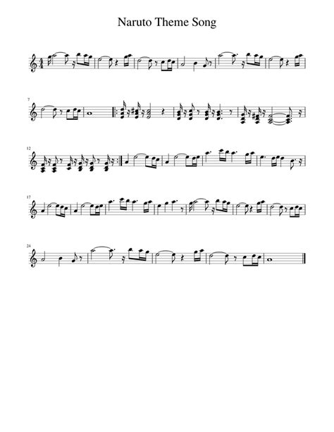 Naruto Theme Song Sheet music for Harmonica | Download free in PDF or ...