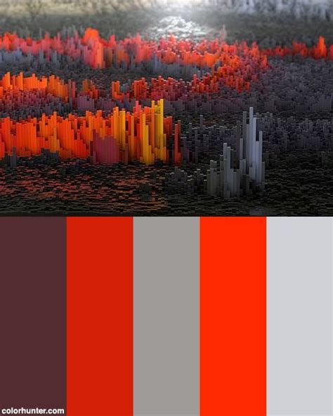 Lava Color Palette with Trees Background