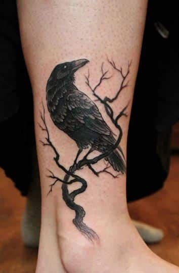 38 Superb Crow and Raven Tattoos