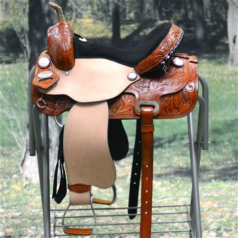 TT801ST-F HILASON WESTERN FLEX TREE BARREL RACING TRAIL RIDING HORSE SADDLE 16" #Hilason | Trail ...