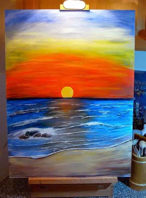 Acrylic Painting Ideas Beach at PaintingValley.com | Explore collection of Acrylic Painting ...