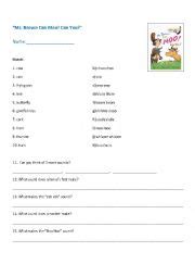 Mr. Brown Can Moo.. Can you? - ESL worksheet by kenzn516