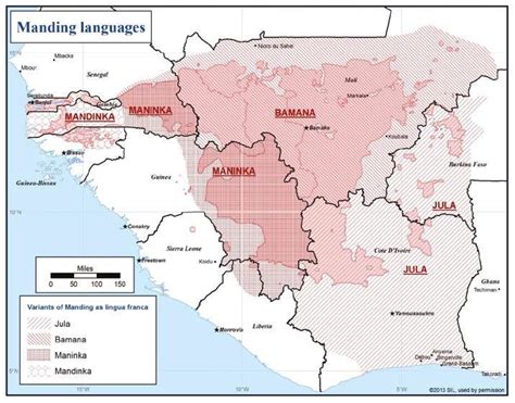 Map of Major Manding varieties. Source: Vydrin (2017: 110) | Download ...