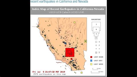 California Nevada Earthquake Index Map - Map With Cities