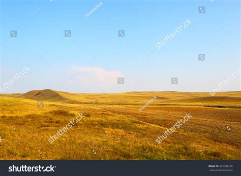 Landscape Of The Deserted Steppe. Kazakhstan. Stock Photo 475041268 ...