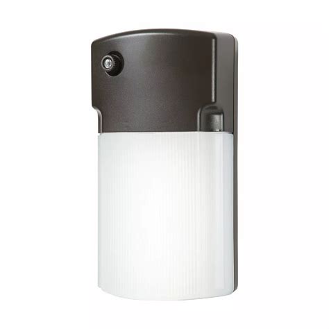 Halo Bronze Outdoor Integrated LED Wall Pack Light with Dusk to Dawn ...