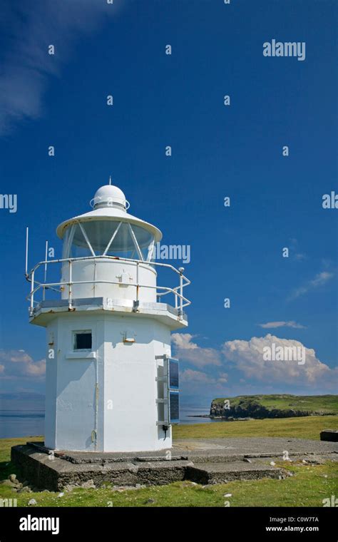 Lighthouse at Waternish Point, Isle of Skye, Scotland Stock Photo - Alamy