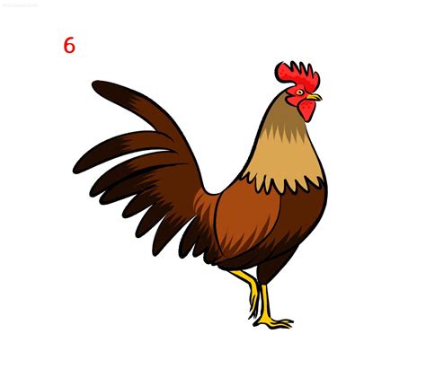 How To Draw A Rooster Easy Easy Drawings For Kids Elementary – Theme Route