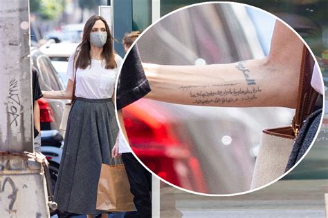 Angelina Jolie shows off meaningful new tattoo in NYC