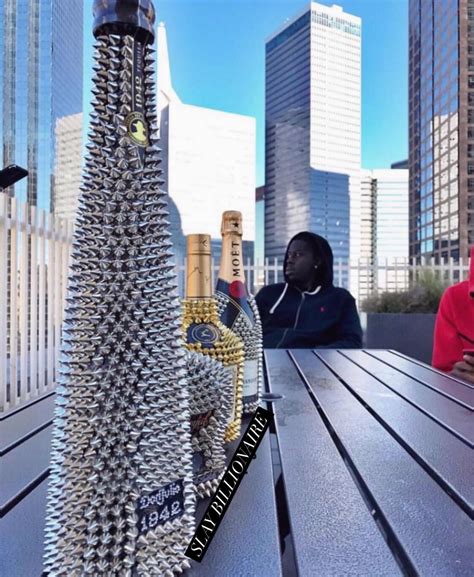 Exclusive Custom studded bottle billionaire champagne - Slaylebrity