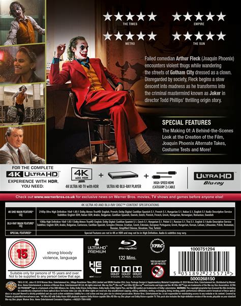 Joker (4K Ultra HD + Blu-ray) (2019) – Warner Bros. Shop - UK