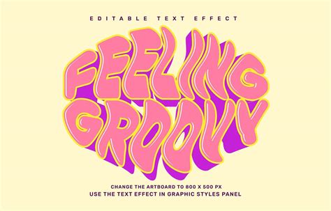 Feeling Groovy editable text effect template 21282592 Vector Art at Vecteezy