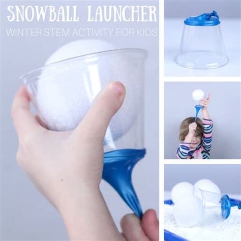 Make A Snowball Launcher For STEM - Little Bins for Little Hands