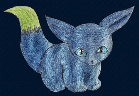 Blue Fox Drawing by April McCallum