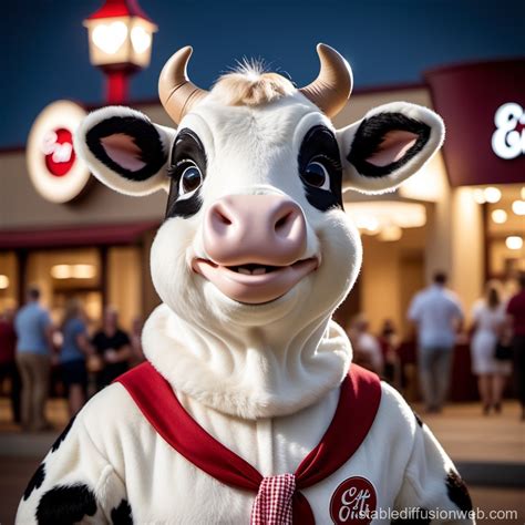 Adorable Chick-fil-A Cow Mascot Costume | Stable Diffusion Online