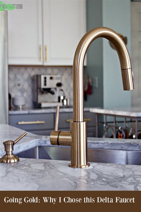 Delta Gold Kitchen Faucet Super Chic and Functional