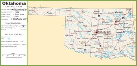 Oklahoma highway map - Ontheworldmap.com