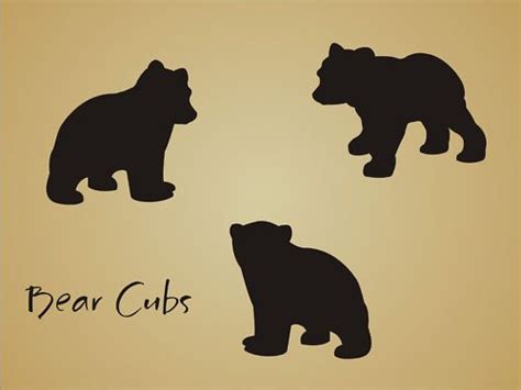 Details about Stencil Bear Cub Shape Rustic Animal Mountain Outdoor Lodge cabin craft art sign ...