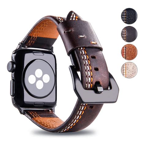 Retro-Genuine-Leather-apple-watch-bands-44mm-42mm-Stainless-Metal-40mm-Watch-Accessory-Strap ...