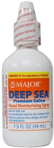 Major Deep Sea Premium Saline Nasal Moisturizing Spray 1.5 Oz, 5 Pack ...