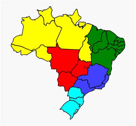 Brasil, Geografia, Mapa, Região, Estados, Cor, País - Mapa Do Brasil Colorido Por Regiões, HD ...