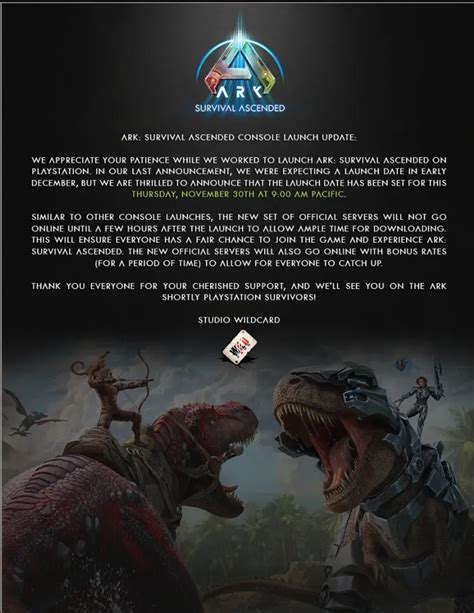 Ark: Survival Ascended PS5 set to release this Thursday 11/30 : r/playark