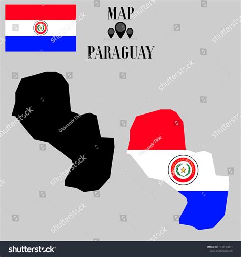 American Paraguay Outline World Map Silhouette Stock Vector (Royalty Free) 1537189031 | Shutterstock