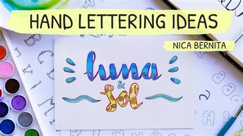 COOL HANDWRITING STYLES FOR PROJECTS 💜 EASY HAND LETTERING IDEAS BRUSH CALLIGRAPHY TUTORIAL ...