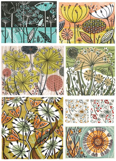 angie lewin | Patterns in nature, Woodcut, Prints