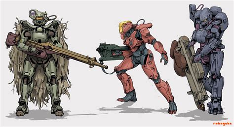 (Halo 5 Blue Team concept art by Robogobo; notify if already posted ...