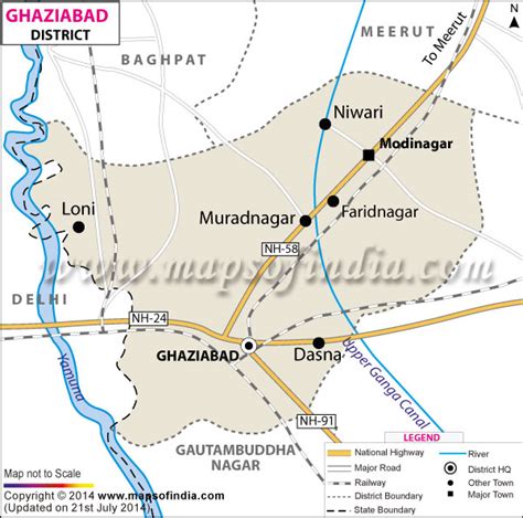 Ghaziabad District Map