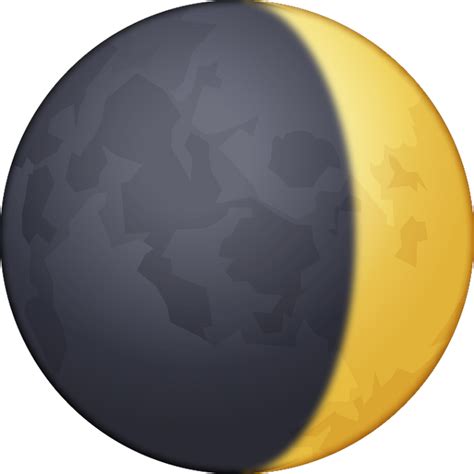 Download Waxing Crescent Moon Emoji Image in PNG | Emoji Island