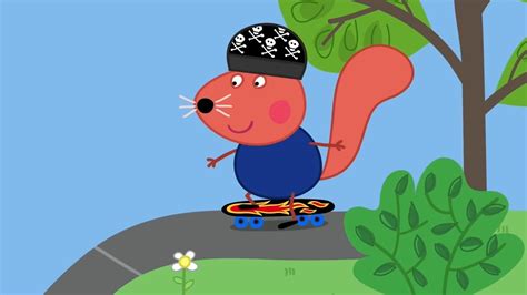 Peppa Pig Simon Squirrel is the Best at Skateboarding Coloring Pages 小豬佩奇的好朋友西蒙很擅長滑滑板 簡筆畫 - YouTube