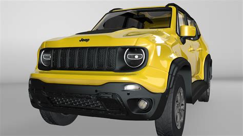 Jeep renegade yellow trailhawk model - TurboSquid 1381985