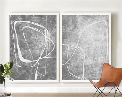 image 0 | Large art prints, Grey abstract art, Abstract art painting