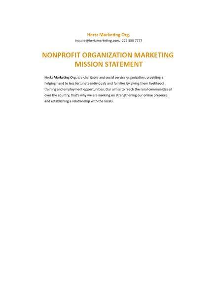 Nonprofit Mission Statement Template - Word | Template.net