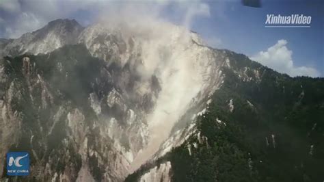 Aerial view of Jiuzhaigou after 7.0-magnitude earthquake struck - YouTube