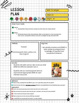 SEL Lesson Plan #5 by Behaviors101 | TPT