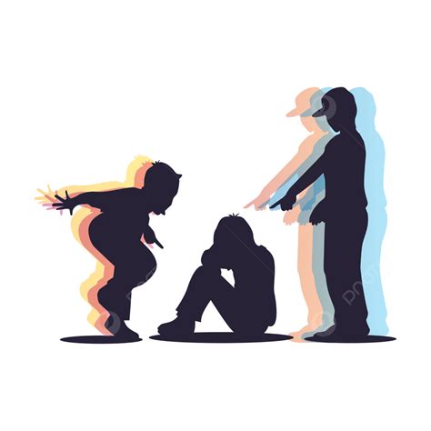 Bullying Child Silhouette, Bullying, Silhouette, Bully PNG and Vector with Transparent ...