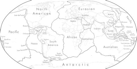 Tectonic plates map worksheet – Where Exactly Maps