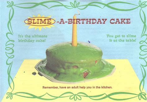 Classic Nickelodeon Slime Cake Recipe