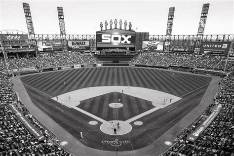 B&W Chicago White Sox Stadium White Sox Sign Baseball Art | Etsy