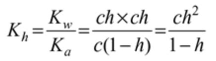 Calculation Of Hydrolysis Constant, Degree of hydrolysis and pH of salt ...