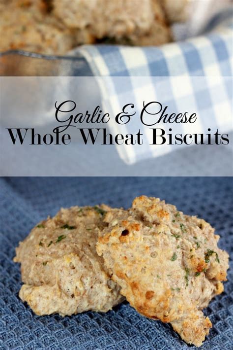 Garlic and Cheese Whole Wheat Biscuits - Mom vs the Boys