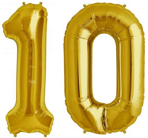 Giant 10th Birthday Party Number 10 Foil Balloon Air Helium Decoration Age Glitz | eBay